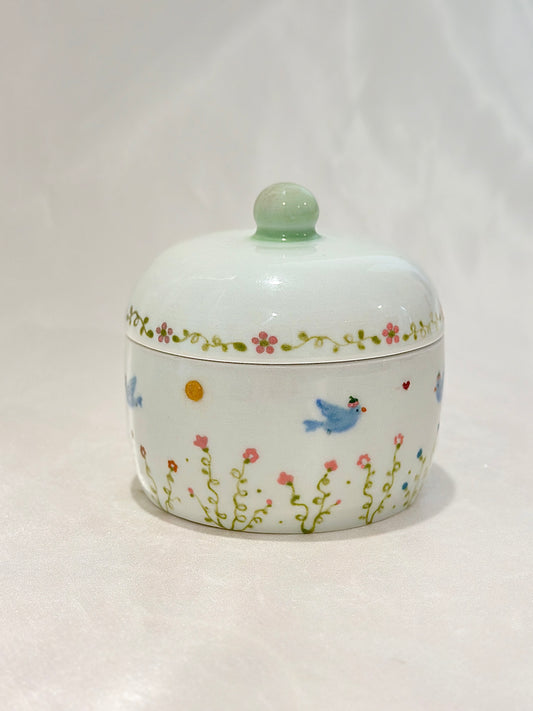 Bluebird Blooms Trinket Box