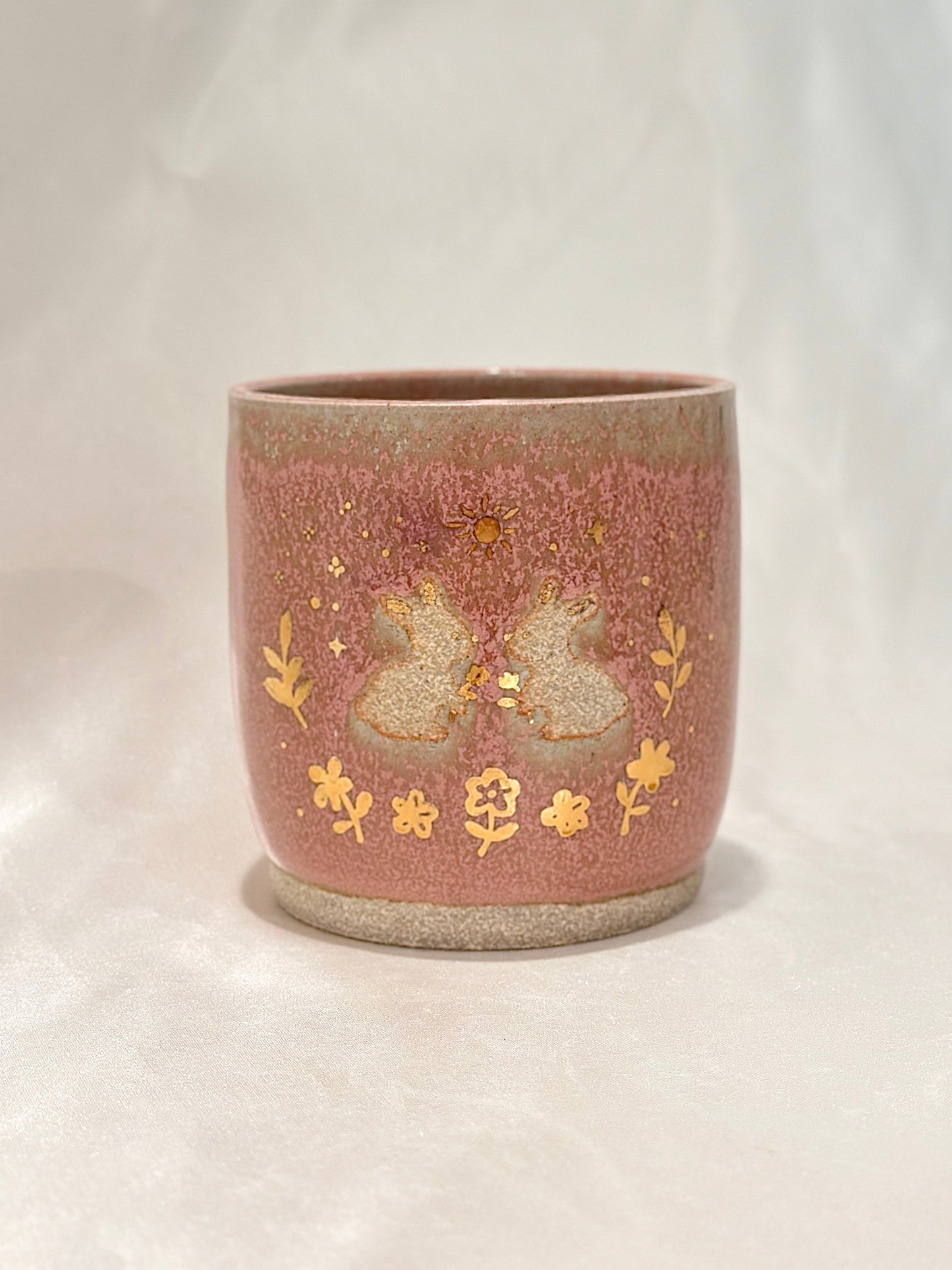 Rosy Golden Bunny Planter