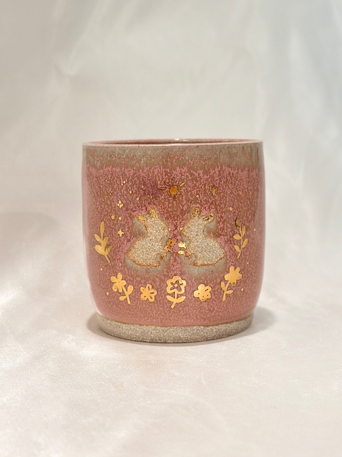 Rosy Golden Bunny Planter