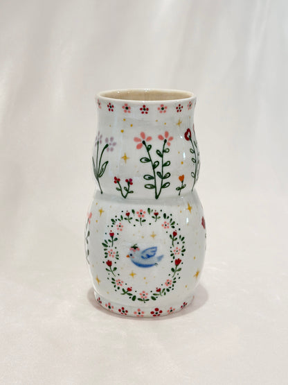 Bluebird in Bloom Vase