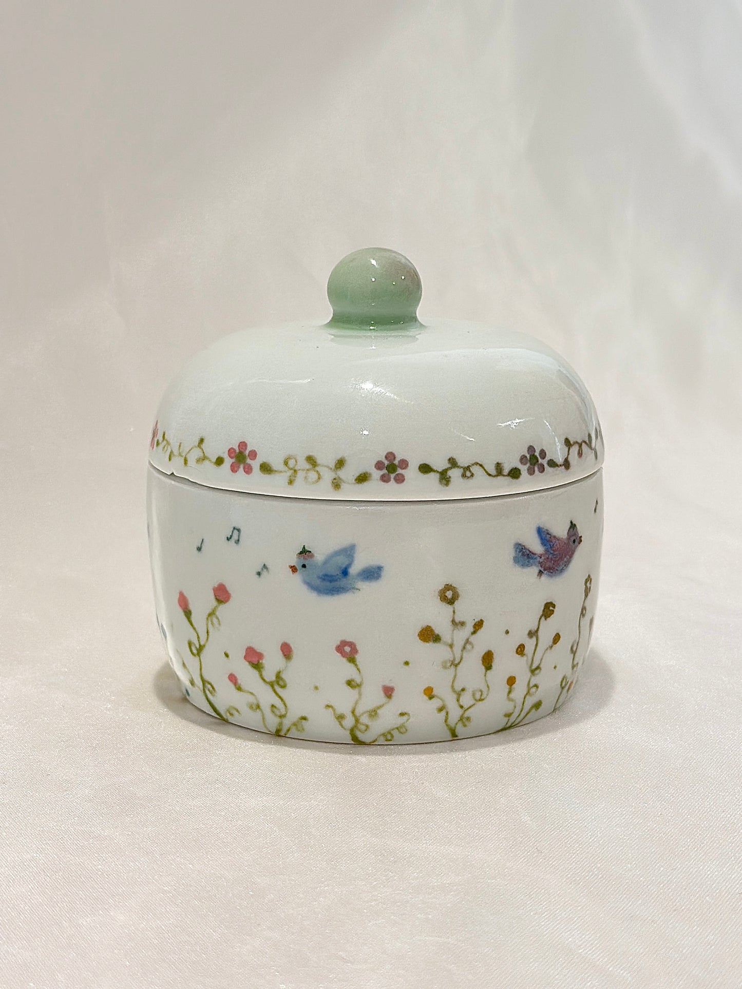 Bluebird Blooms Trinket Box