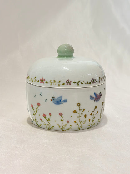 Bluebird Blooms Trinket Box