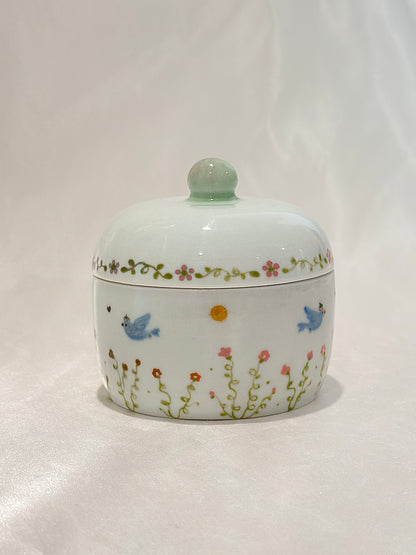 Bluebird Blooms Trinket Box