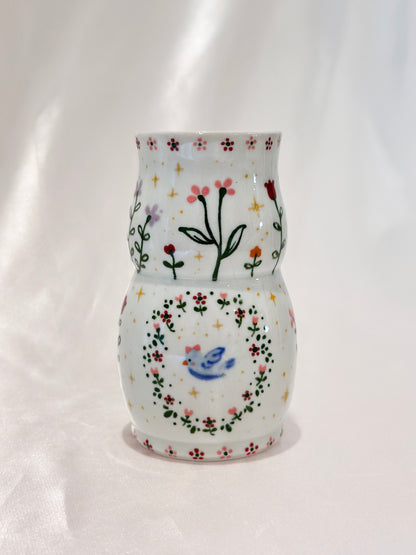 Bluebird in Bloom Vase