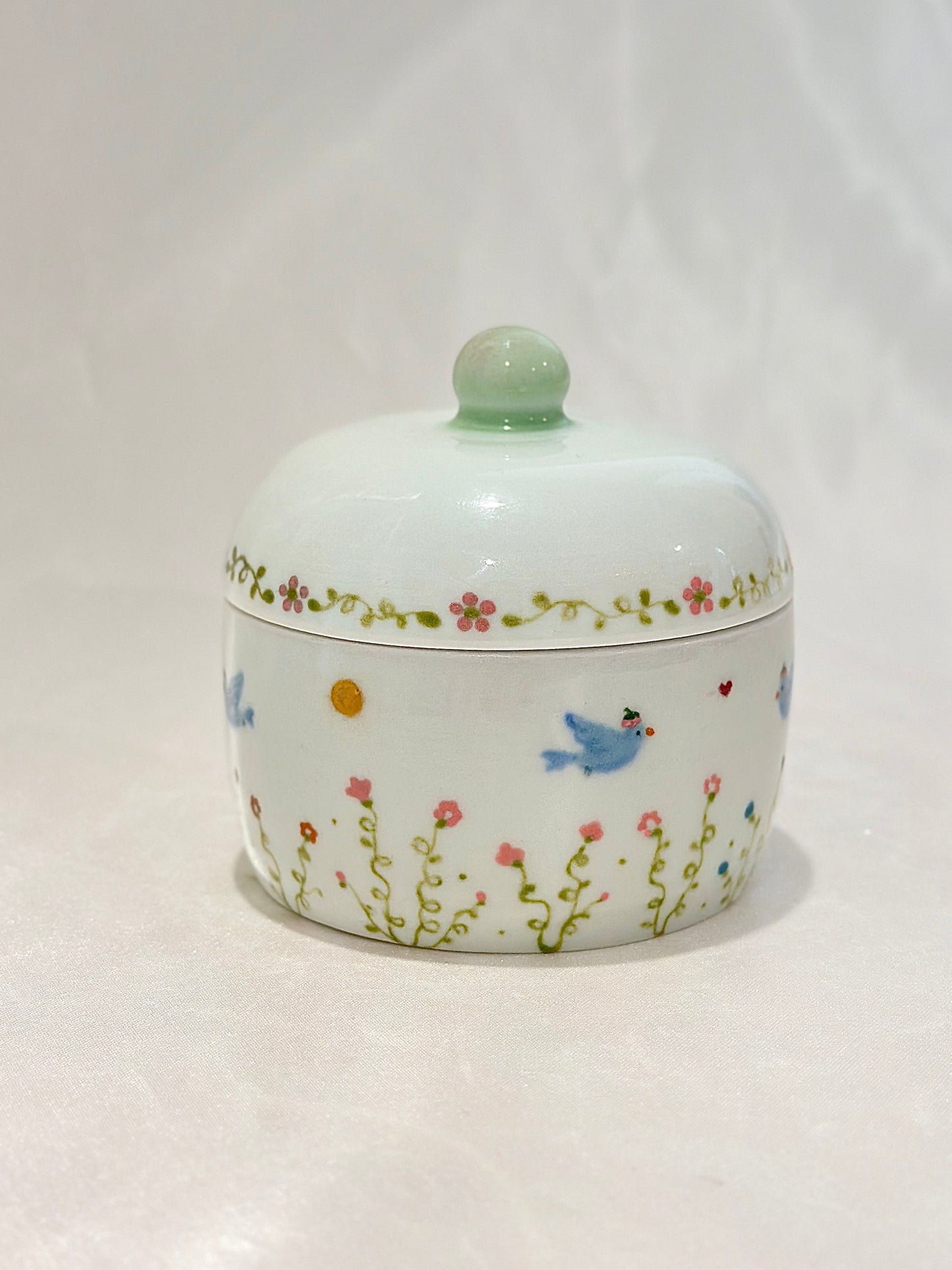 Bluebird Blooms Trinket Box