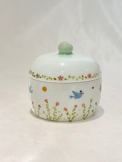 Bluebird Blooms Trinket Box