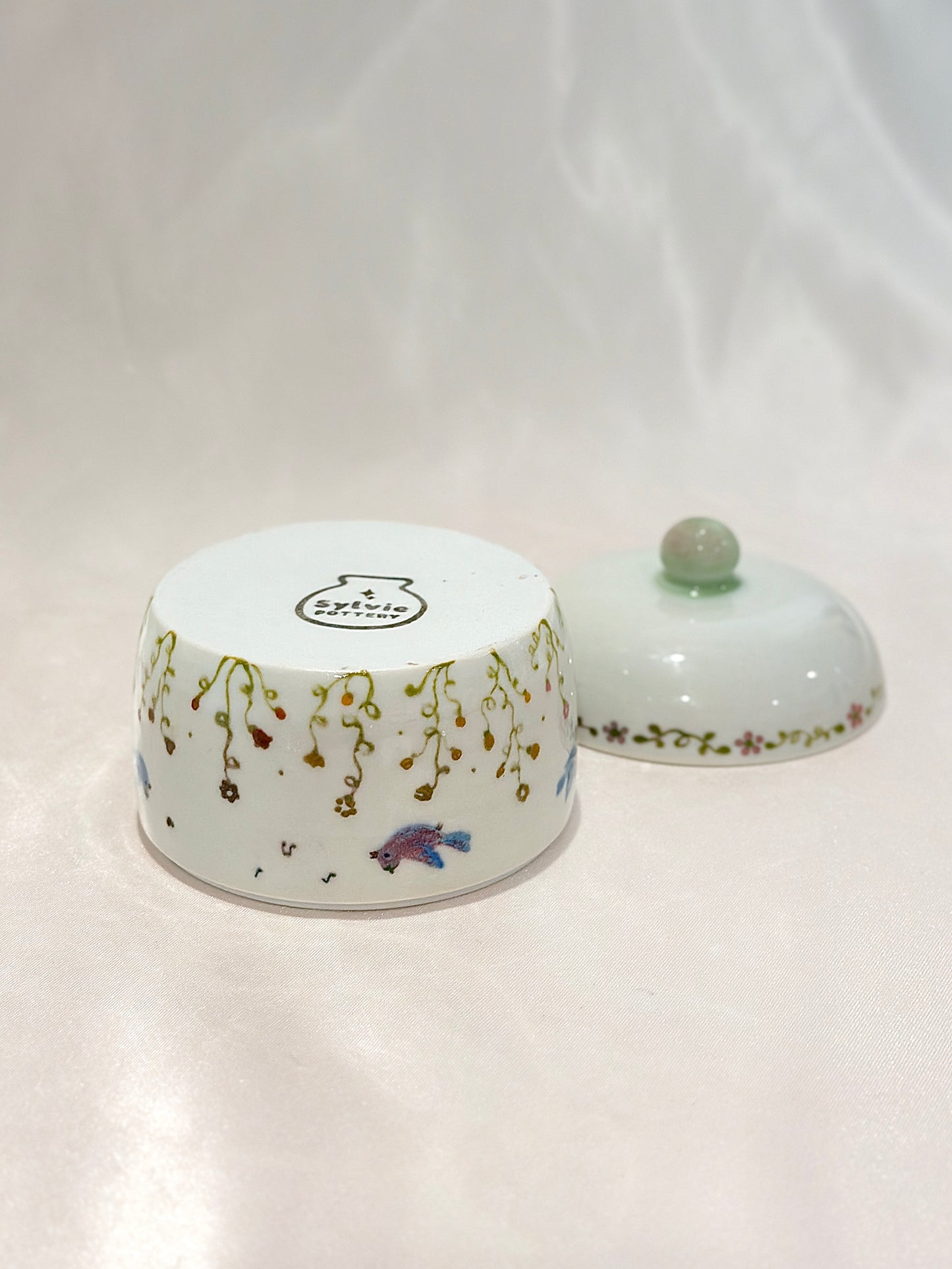 Bluebird Blooms Trinket Box