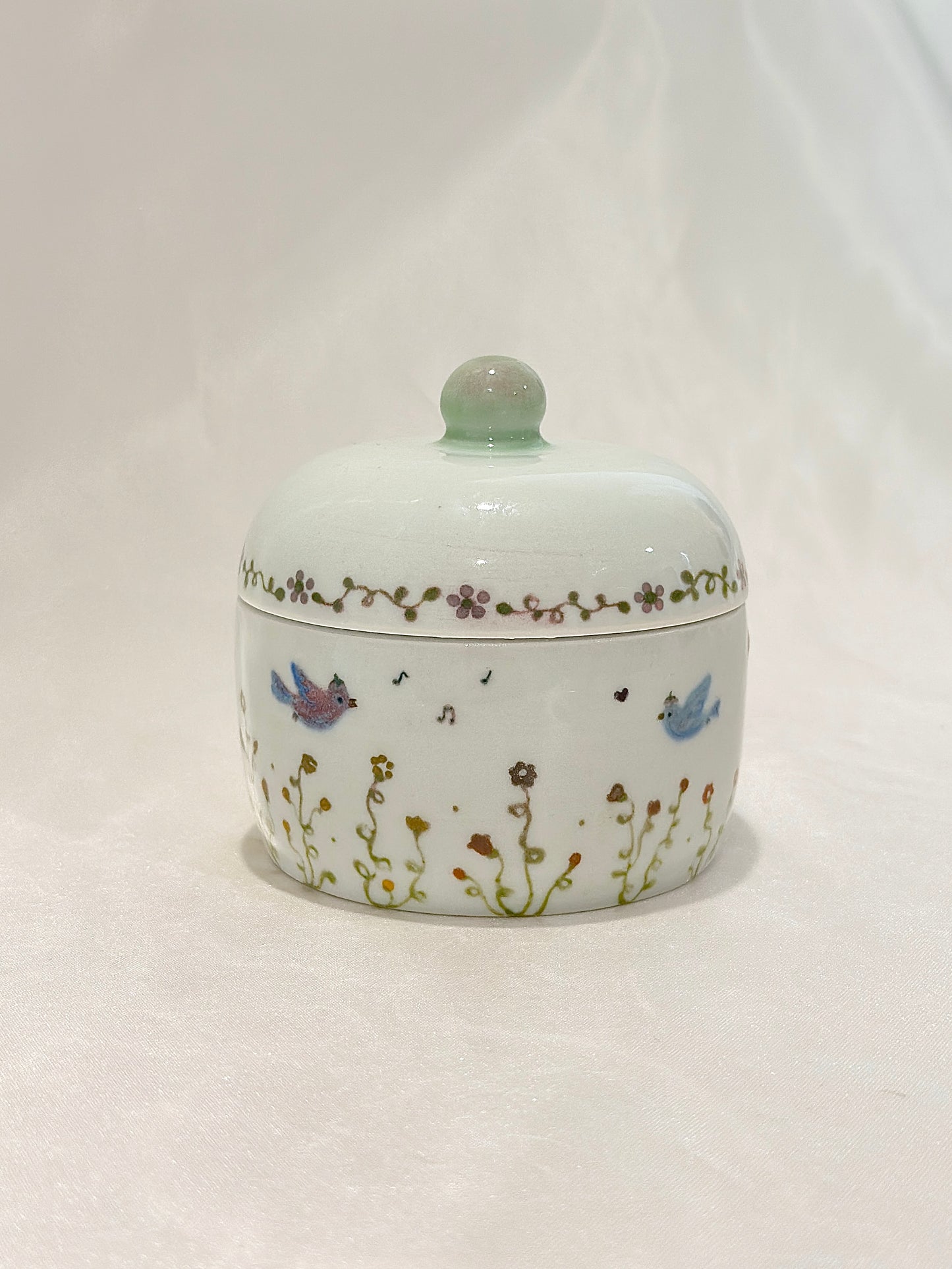 Bluebird Blooms Trinket Box