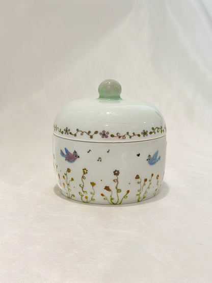 Bluebird Blooms Trinket Box