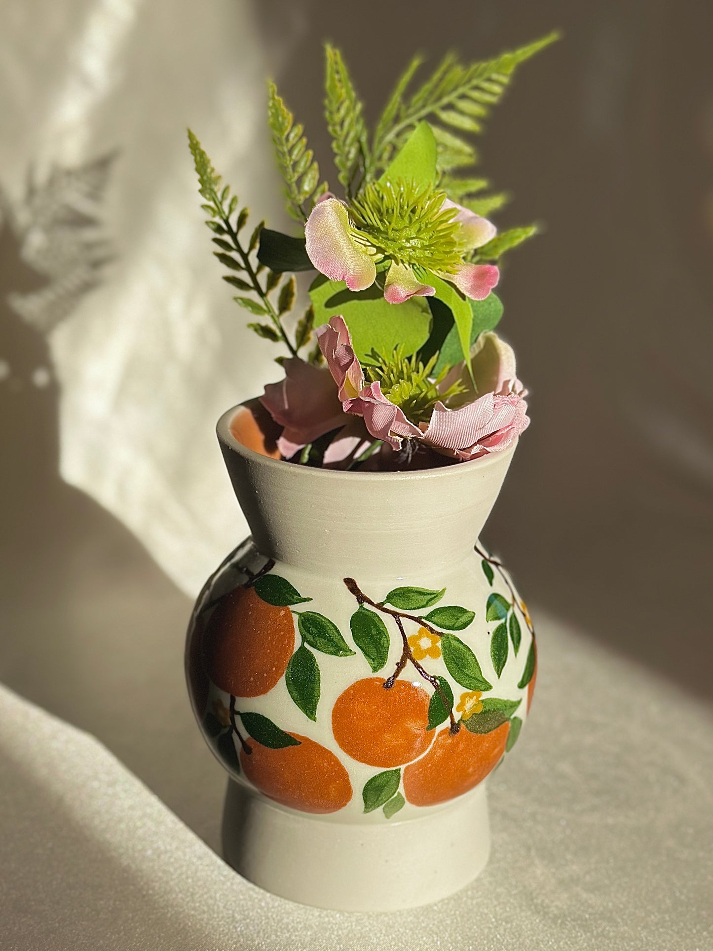 Orange Plant Vase