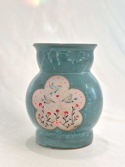 Turquoise Garden Vase