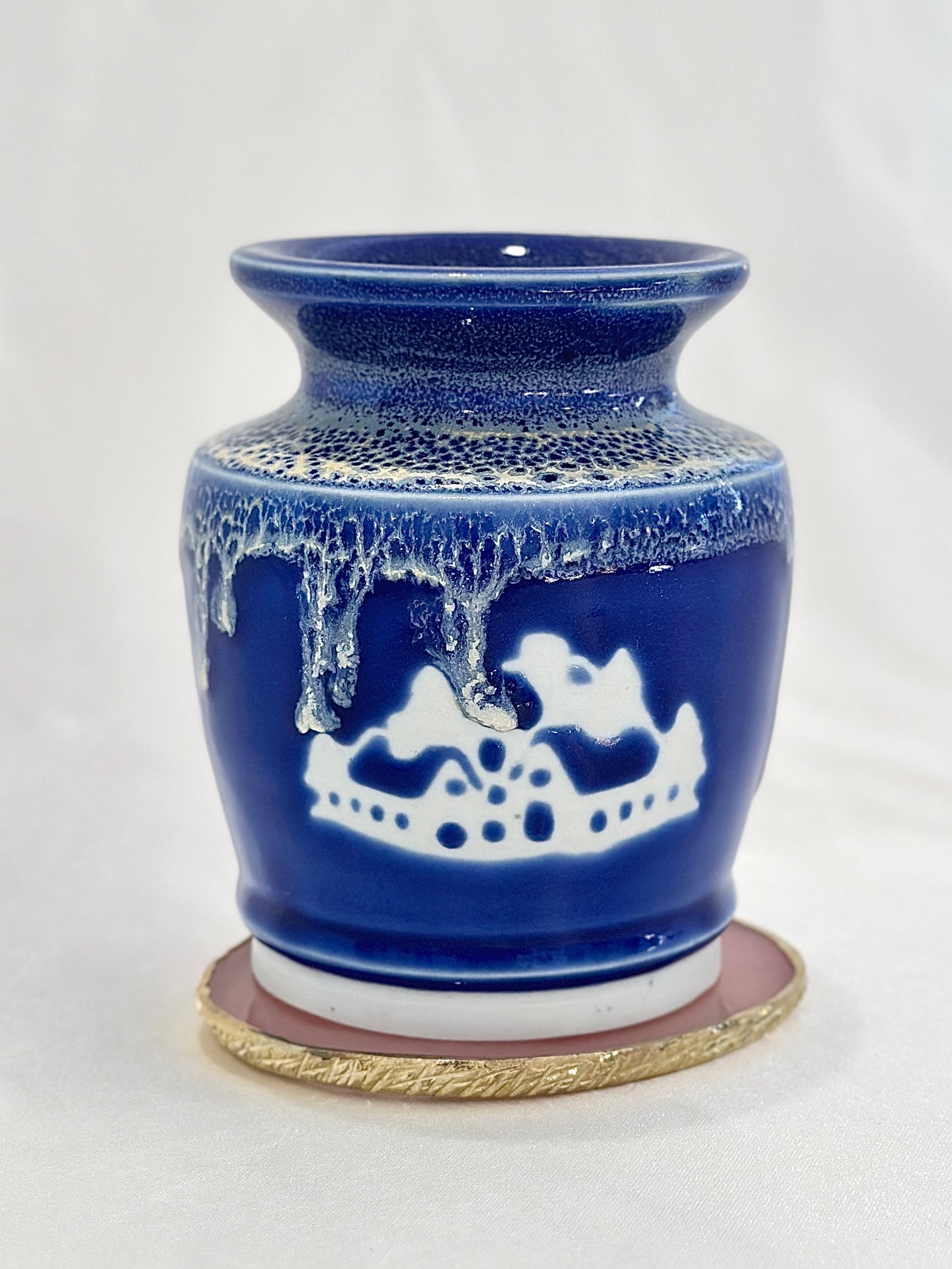 Midnight Snow City Vase