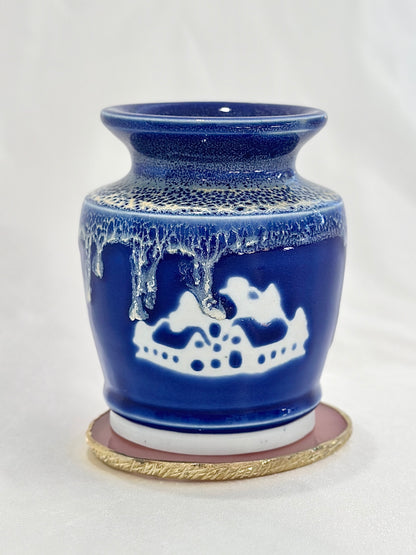 Midnight Snow City Vase