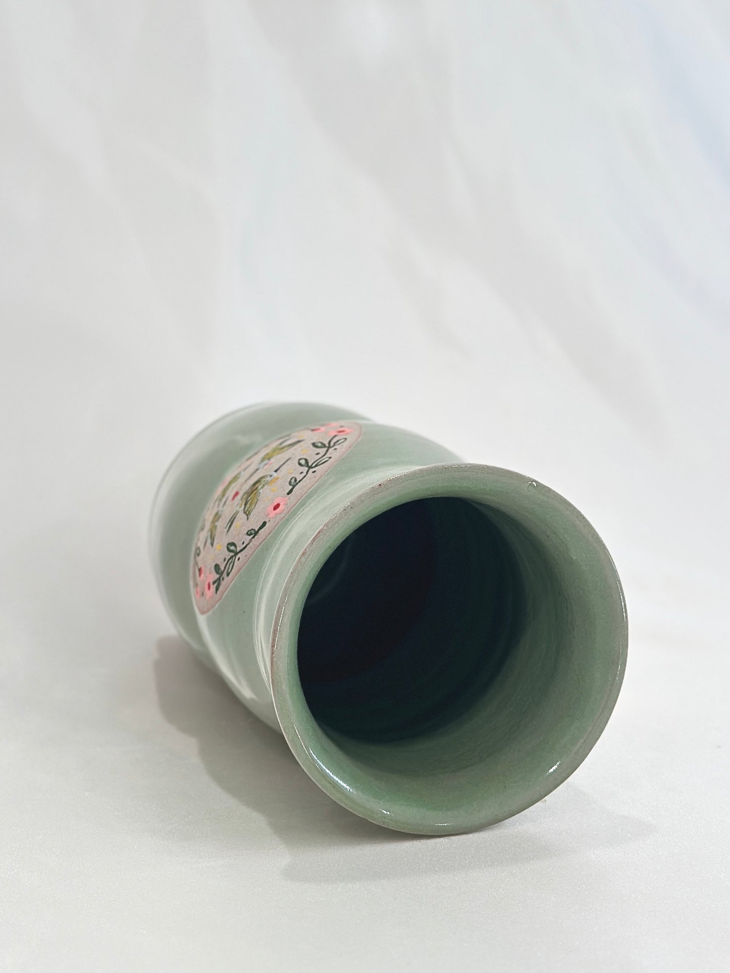 Hummingbird Family Vase