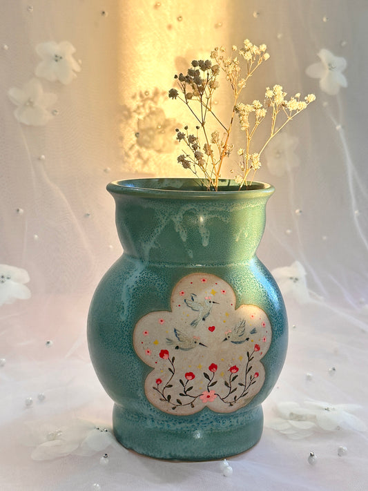 Turquoise Garden Vase