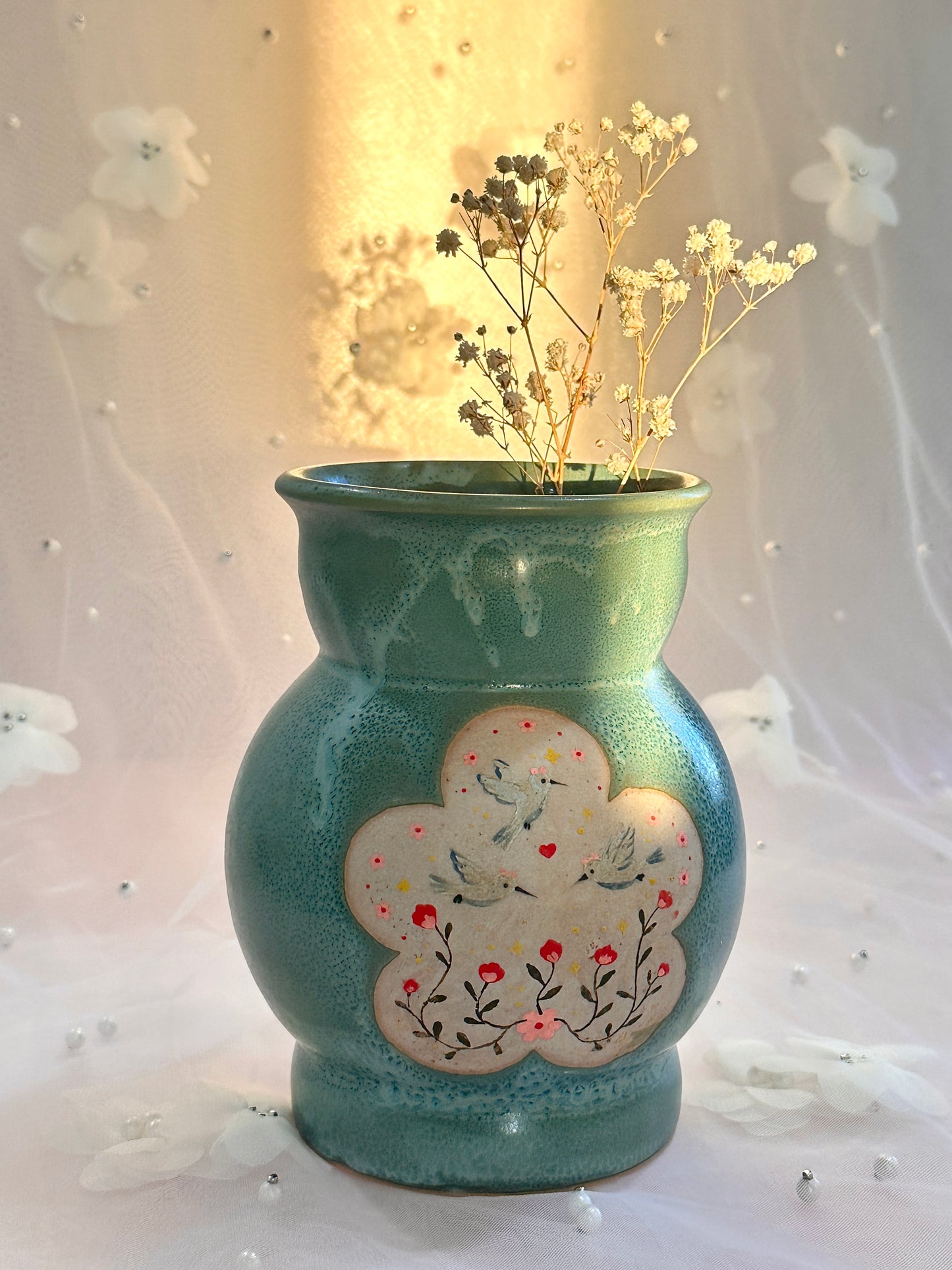 Turquoise Garden Vase