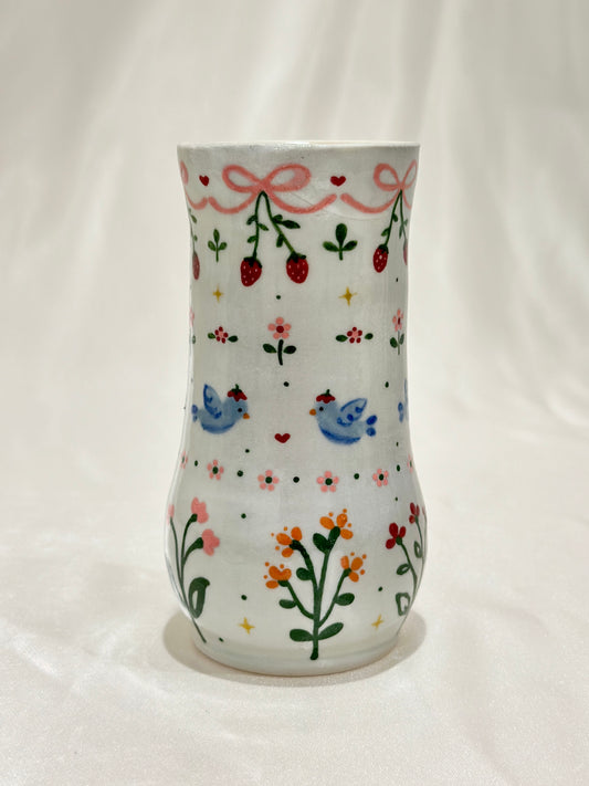 Bluebirds of Peace Vase