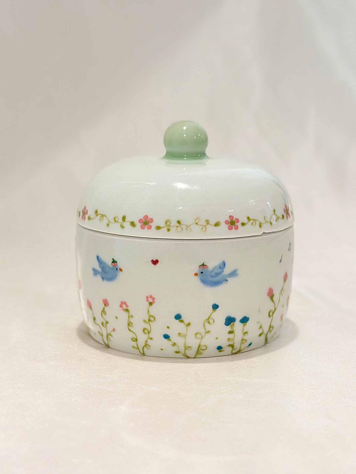 Bluebird Blooms Trinket Box