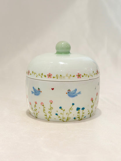 Bluebird Blooms Trinket Box
