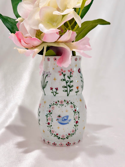 Bluebird in Bloom Vase