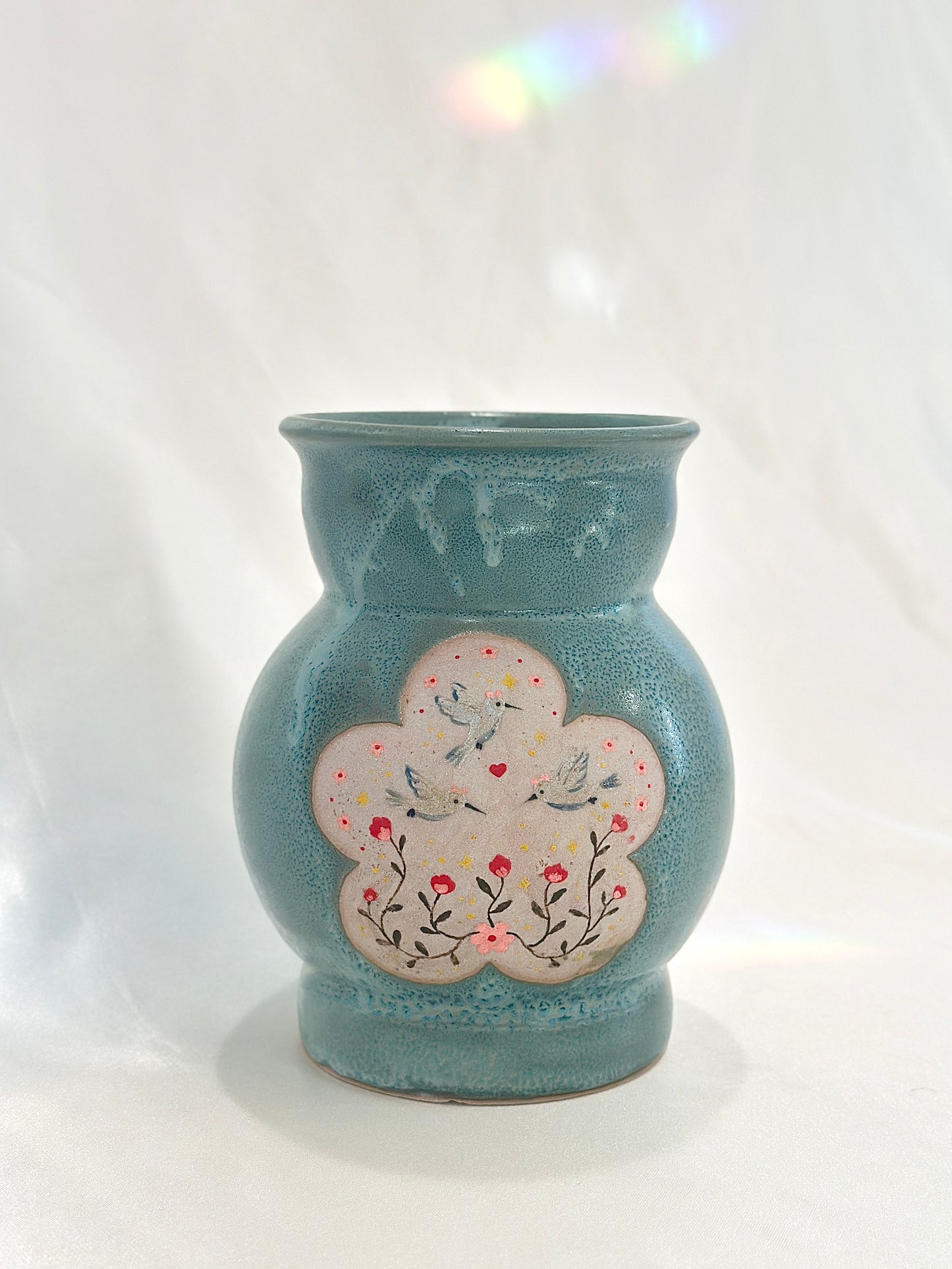 Turquoise Garden Vase