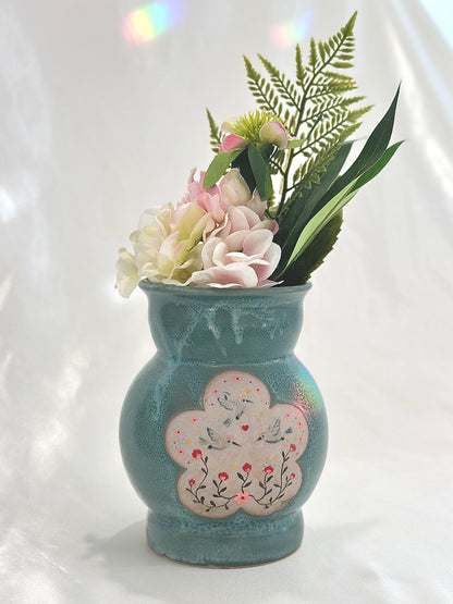 Turquoise Garden Vase