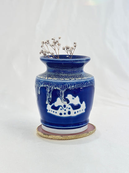 Midnight Snow City Vase