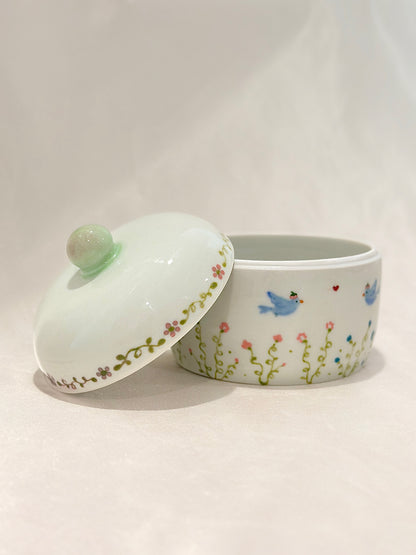 Bluebird Blooms Trinket Box