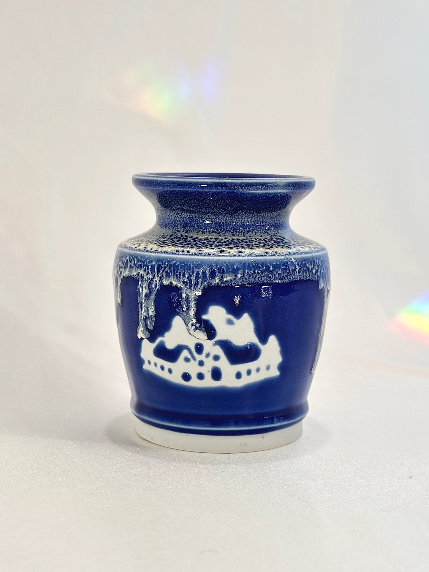 Midnight Snow City Vase
