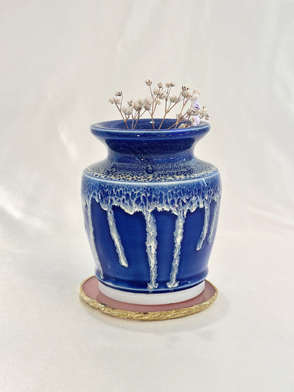 Midnight Snow City Vase