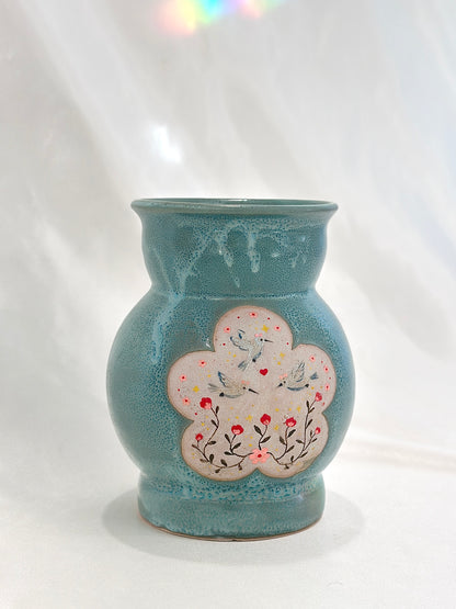 Turquoise Garden Vase