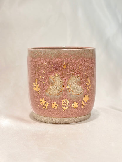 Rosy Golden Bunny Planter