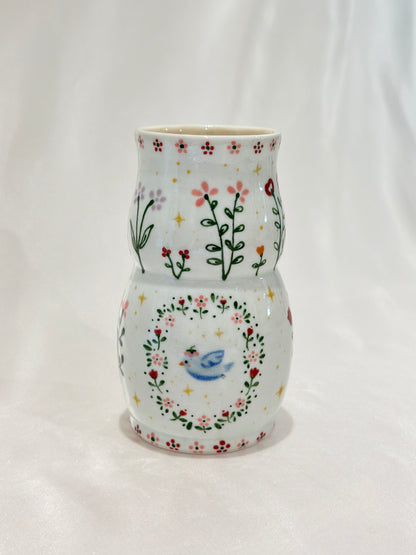 Bluebird in Bloom Vase