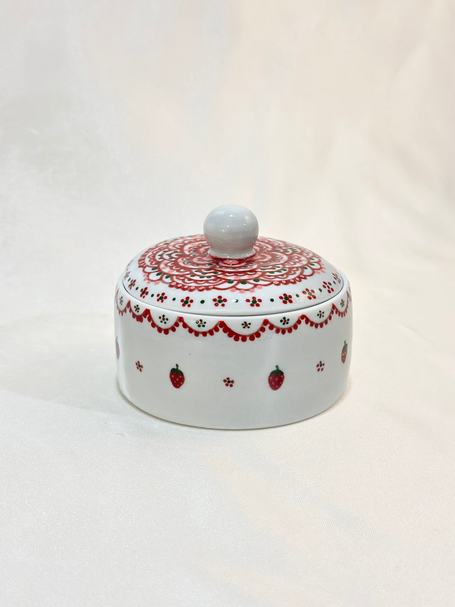 Strawberry Mandala Trinket Box