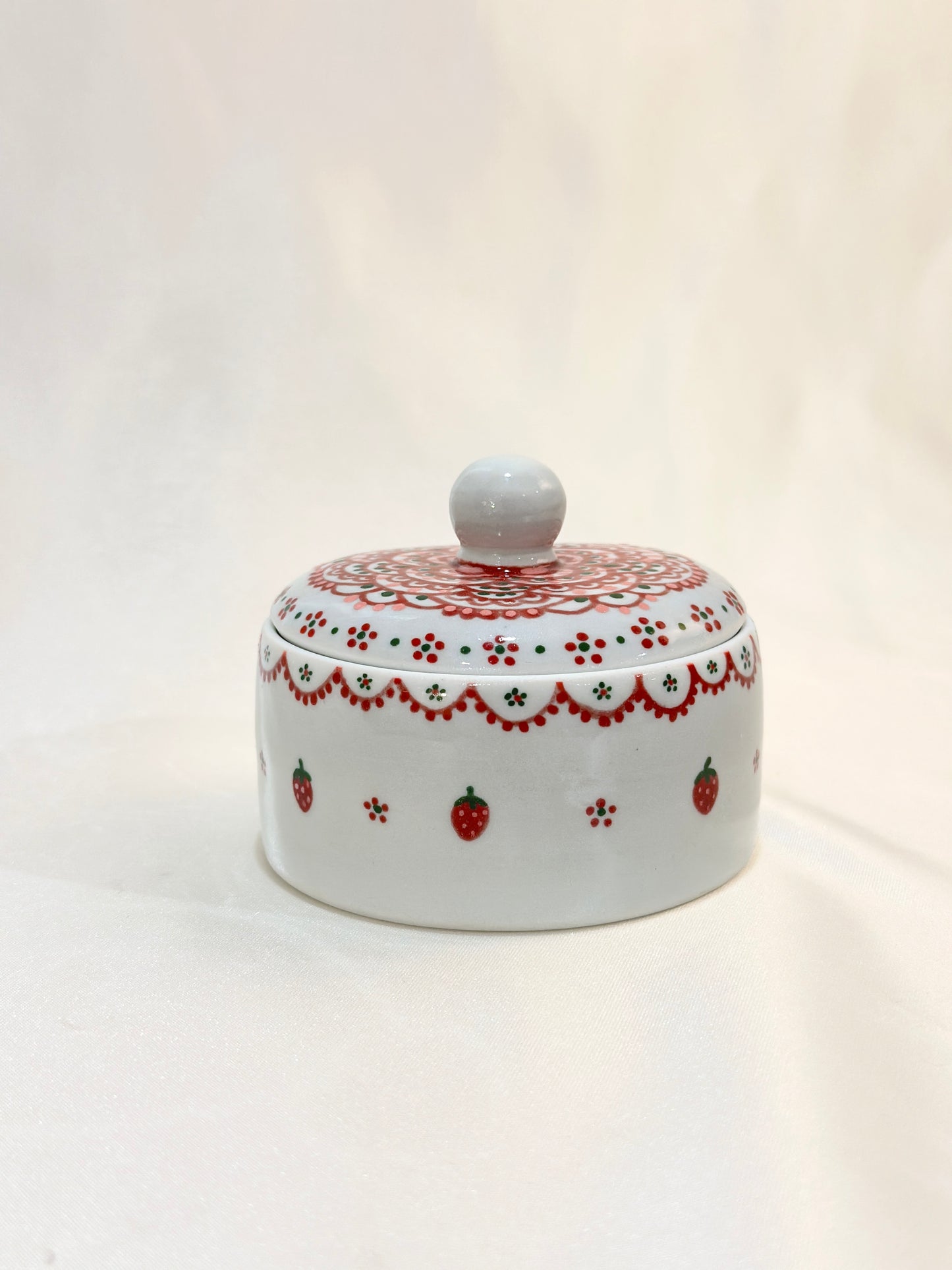 Strawberry Mandala Trinket Box