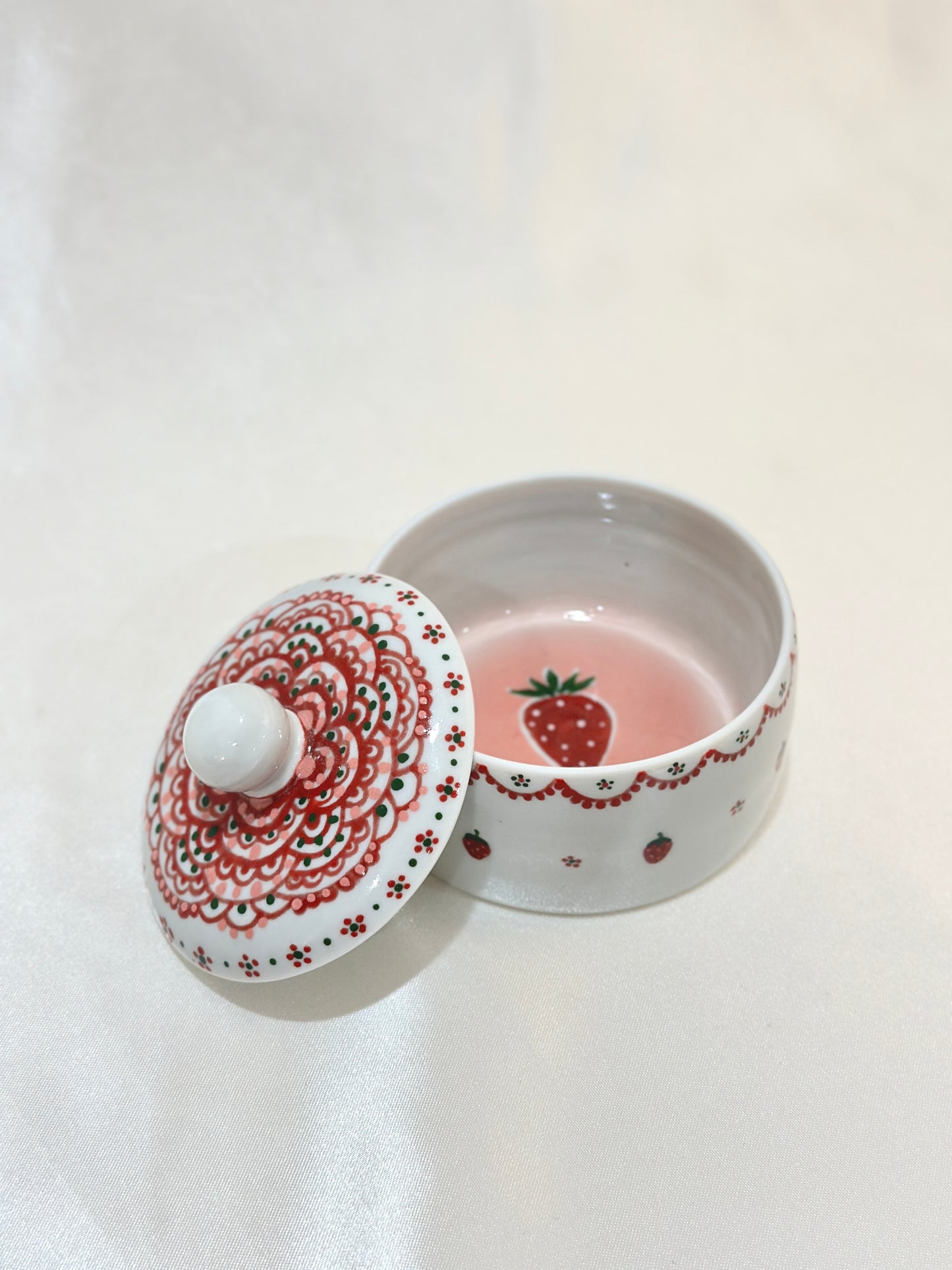 Strawberry Mandala Trinket Box