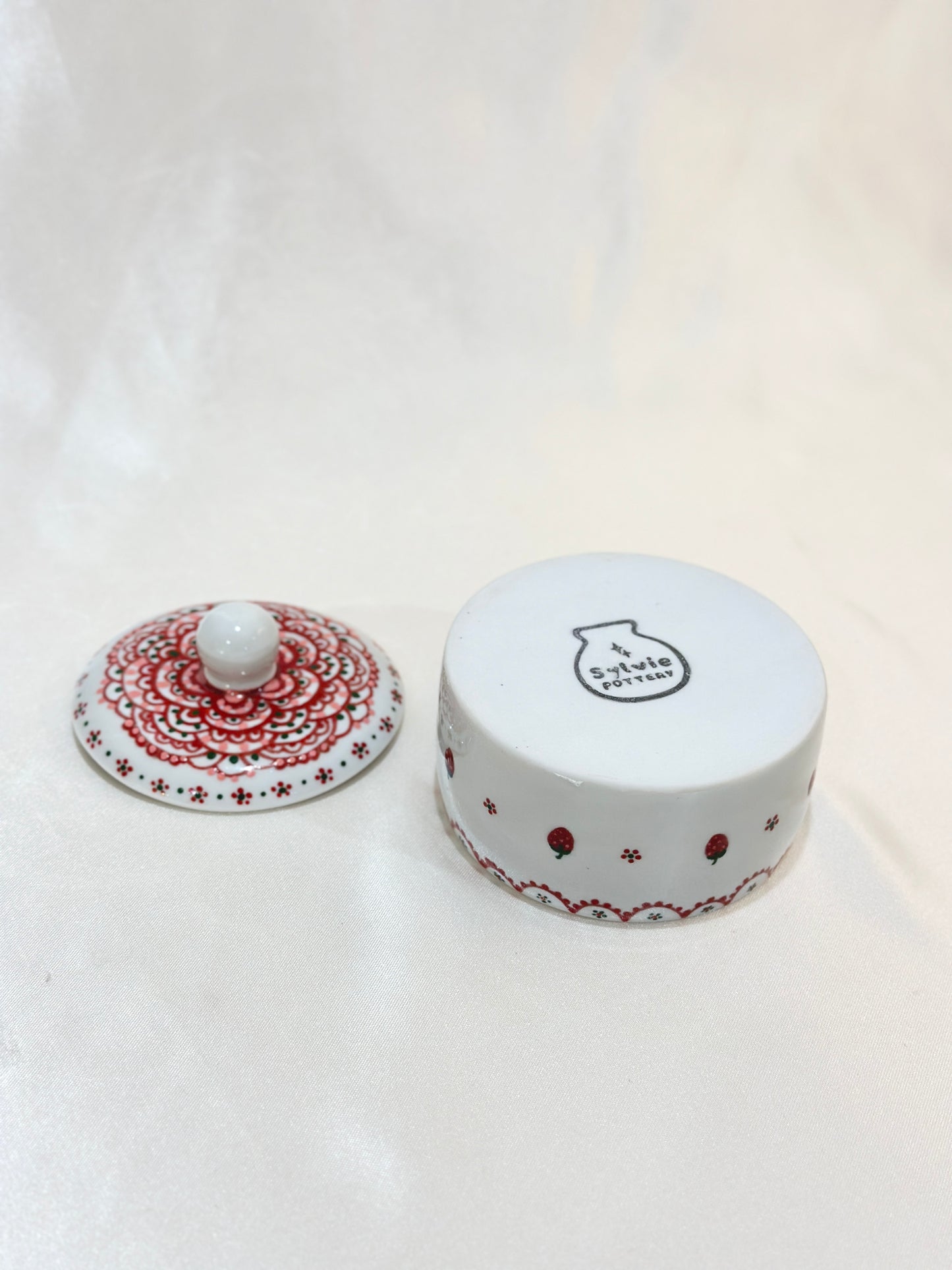 Strawberry Mandala Trinket Box