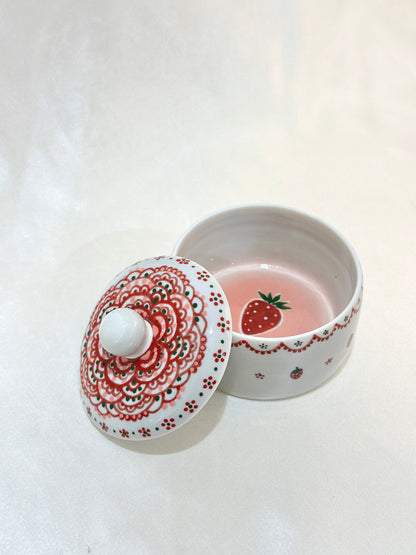 Strawberry Mandala Trinket Box